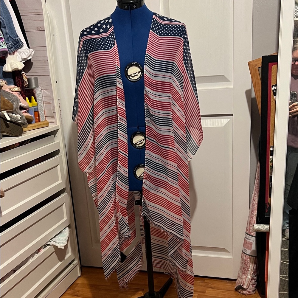 American Flag Kimono Cardigan